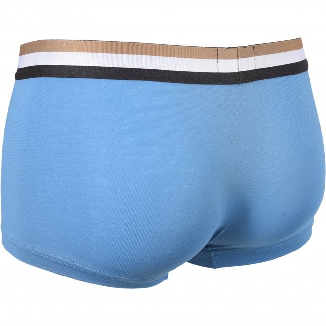 BOSS-Vitality Stripe Luxe Boxer Trunk, Medium Blue-UNDERU