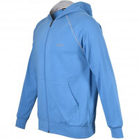 BOSS-Mix & Match Zip-Thru Loungewear Hooded Jacket, Medium Blue-UNDERU