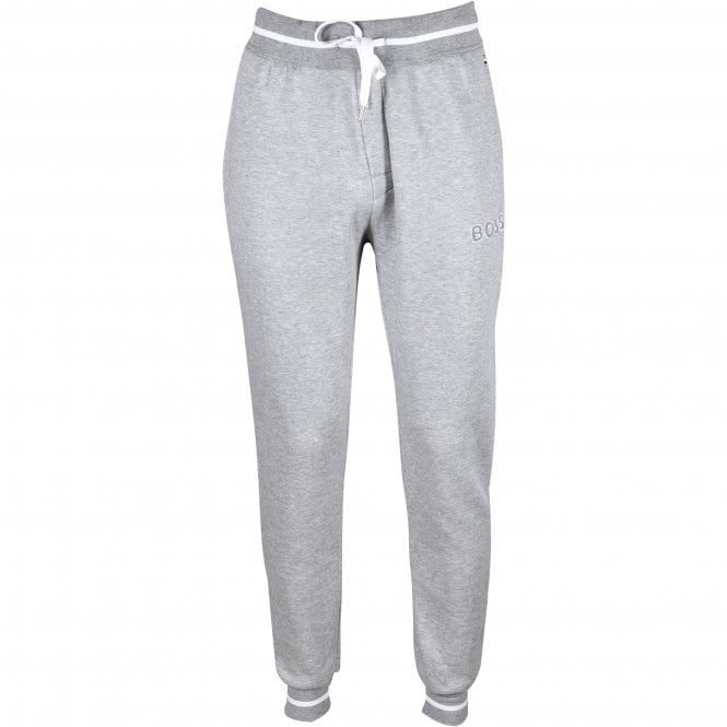 BOSS-Contemporary Loungewear Luxe Jogging Bottoms, Grey Melange-UNDERU