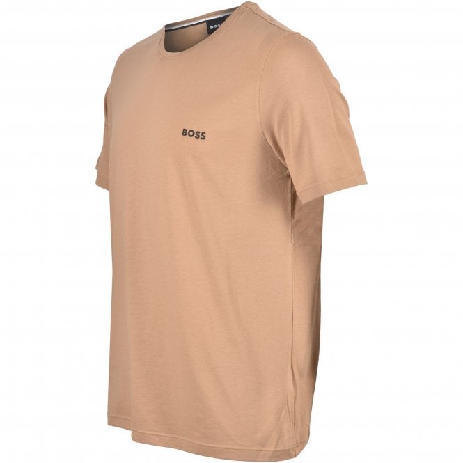 BOSS-Luxe Jersey Crew-Neck Loungewear T-Shirt, Medium Beige-UNDERU