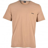 BOSS-Luxe Jersey Crew-Neck Loungewear T-Shirt, Medium Beige-UNDERU