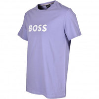 BOSS-Logo Print UV-Absorbent Beachwear T-Shirt, Light/Pastel Purple-UNDERU