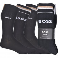 BOSS-3-Pack Combed Cotton Iconic Sports Socks, Black-UNDERU