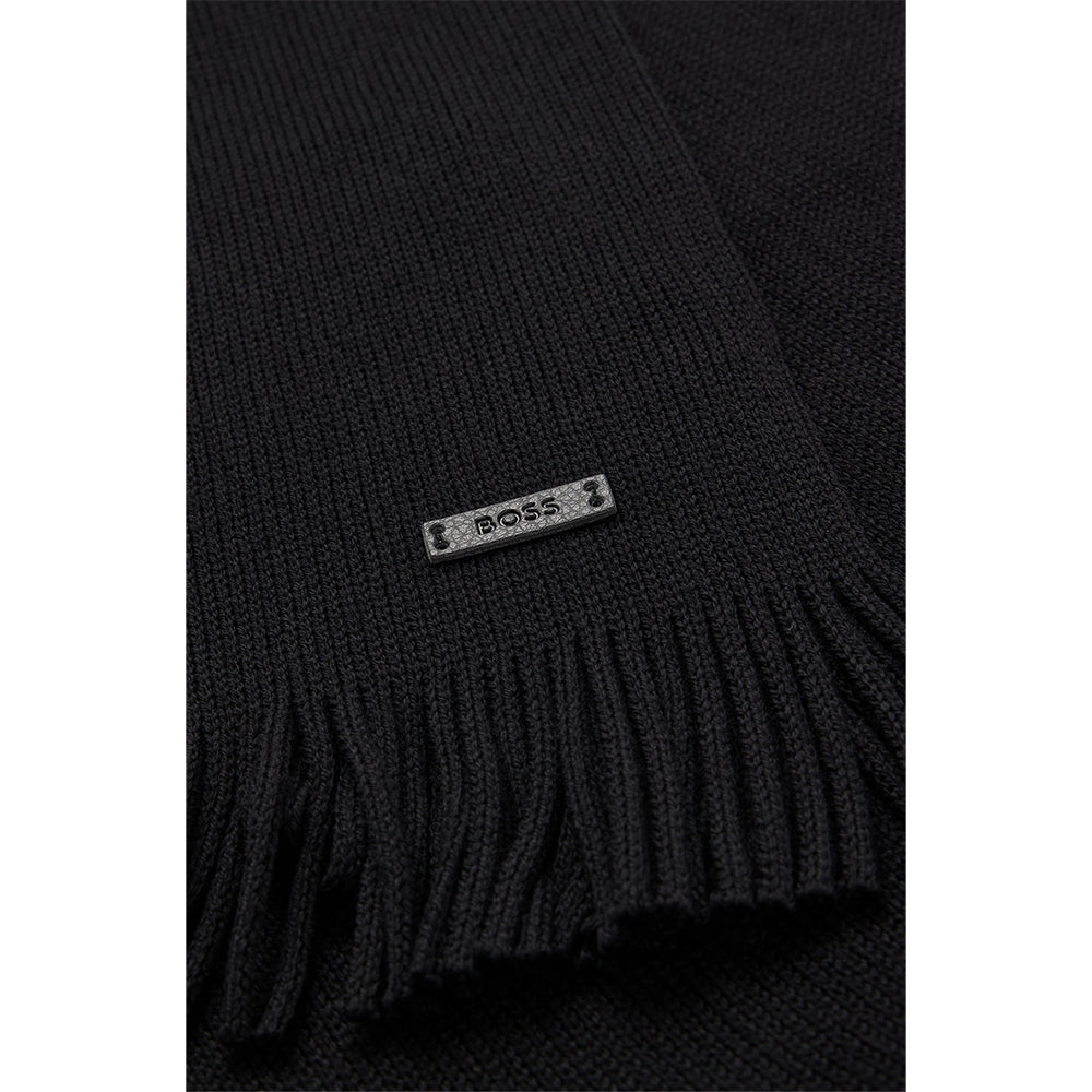 boss-mens-black-wool-scarf-logo