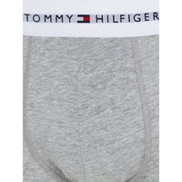 Tommy Hilfiger-3-Pack Signature Cotton Boxer Trunks, Black/Grey/White-UNDERU