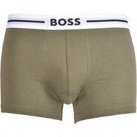 BOSS-3-Pack Bold Coloured Boxer Trunks, Blue/Khaki/Black-UNDERU