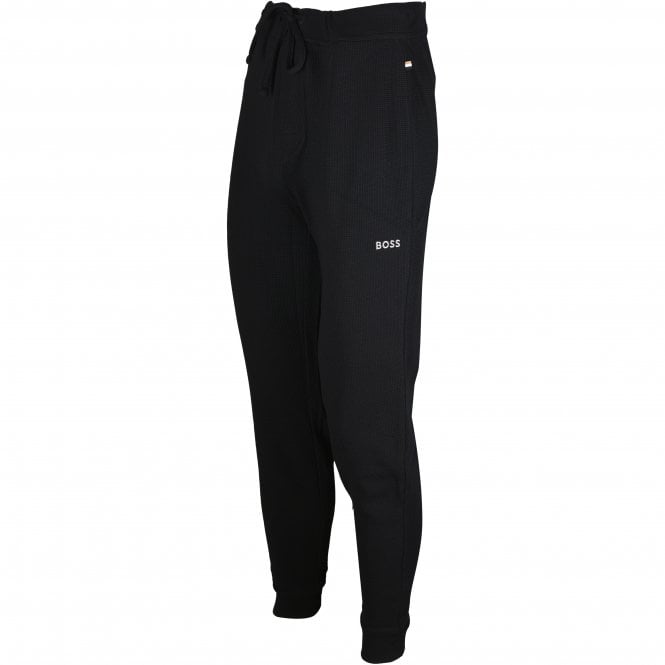 BOSS-Waffle Jersey Lounge Pants, Black-UNDERU