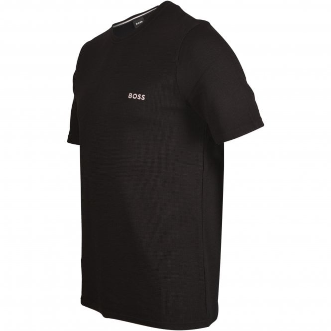 BOSS-Waffle Jersey T-Shirt, Black-UNDERU