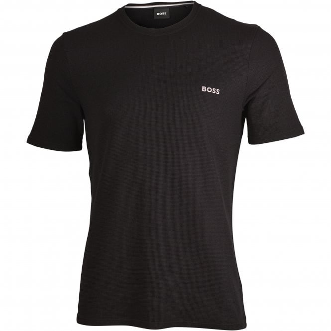 BOSS-Waffle Jersey T-Shirt, Black-UNDERU