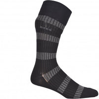 BOSS-3-Pack Combed Cotton Fine Ribbed Business Socks, Black-UNDERU