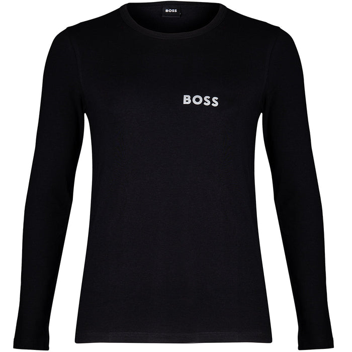 BOSS-Luxe Thermal Long-Sleeve Jersey Top, Black-UNDERU