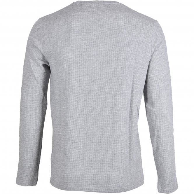 BOSS-Long-Sleeve Waffle Jersey Top, Medium Grey-UNDERU