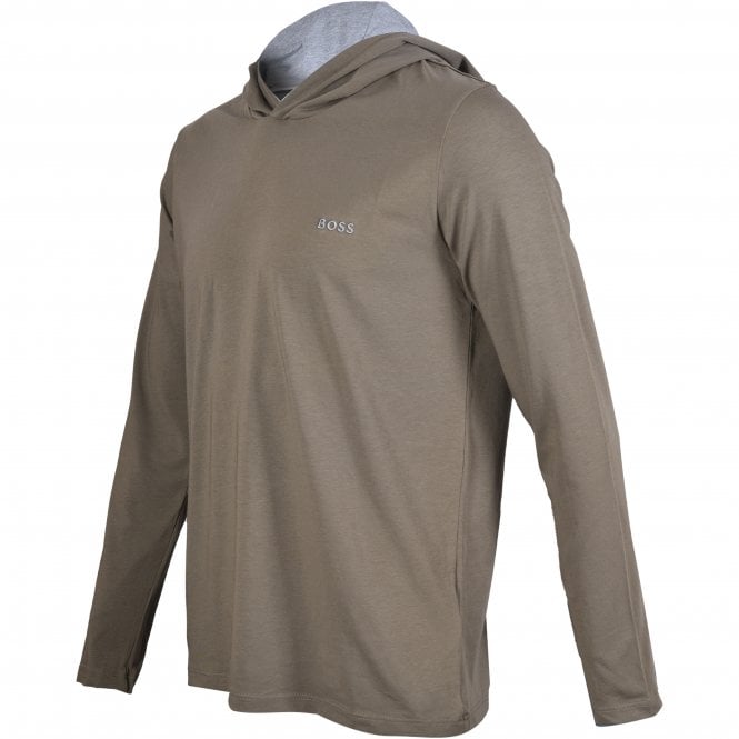 BOSS-Mix & Match Pullover Loungewear Hoodie, Khaki/grey-UNDERU