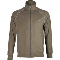 BOSS-Mix & Match Zip-Thru Loungewear Track Jacket, Khaki/grey-UNDERU