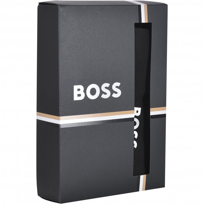 BOSS-Silver Logo T-Shirt & Boxer Trunk Gift Set, Black-UNDERU