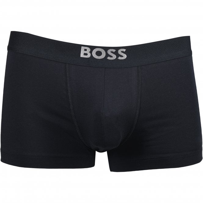 BOSS-Silver Logo T-Shirt & Boxer Trunk Gift Set, Black-UNDERU