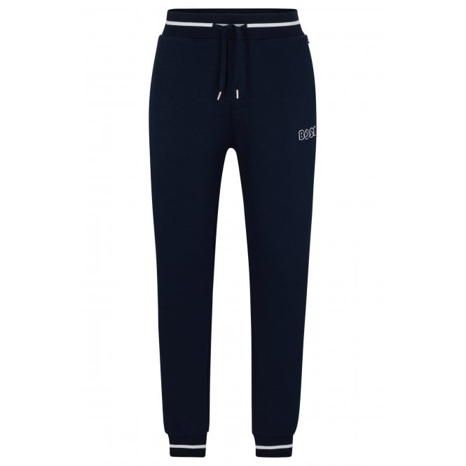 BOSS-Contemporary Loungewear Jogging Bottoms, Dark Blue Melange-UNDERU