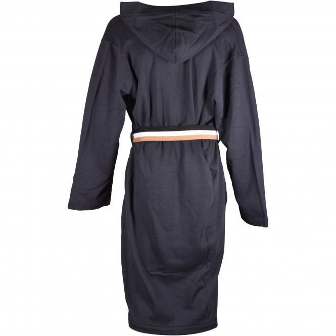 BOSS-Iconic French Terry Towelling Bathrobe, Navy-UNDERU