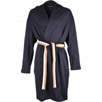 BOSS-Iconic French Terry Towelling Bathrobe, Navy-UNDERU