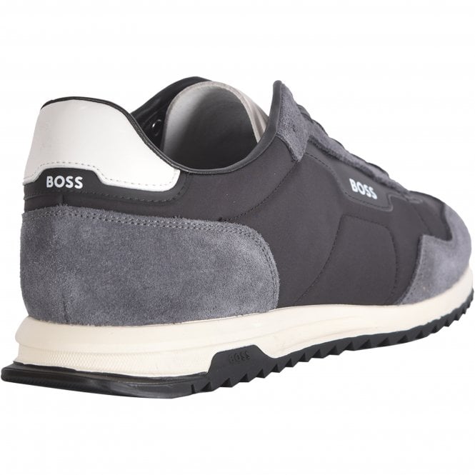 BOSS-Zayn Mixed-Material Trainers, Black-UNDERU