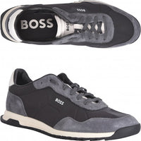 BOSS-Zayn Mixed-Material Trainers, Black-UNDERU