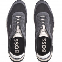 BOSS-Zayn Mixed-Material Trainers, Black-UNDERU