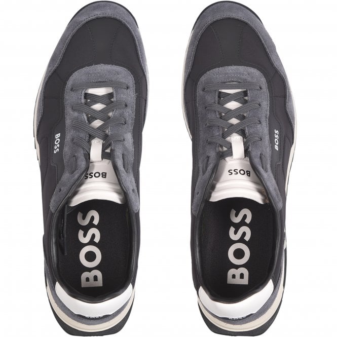 BOSS-Zayn Mixed-Material Trainers, Black-UNDERU