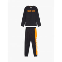 Calvin Klein-Boys Intense Power Jersey Pyjama Set, Black/orange-UNDERU