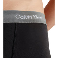 Calvin Klein-3-Pack Low-Rise Boxer Trunks, Black with blue/grey/khaki-UNDERU