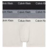 Calvin Klein-3-Pack Recycled Essentials Boxer Trunks, Black/Stone/Grey-UNDERU