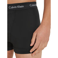 Calvin Klein-3-Pack Cotton Stretch Boxer Trunks, Black-UNDERU