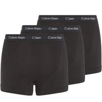 Calvin Klein-3-Pack Cotton Stretch Boxer Trunks, Black-UNDERU