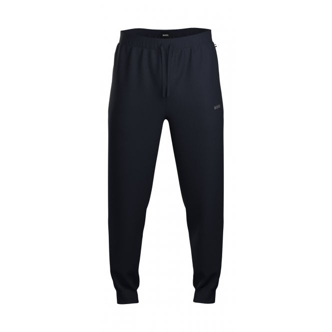 BOSS-Lightweight Mini Waffle Jogging Bottoms, Navy-UNDERU