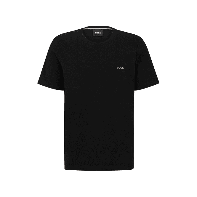 BOSS-Luxe Jersey Crew-Neck Loungewear T-Shirt, Black-UNDERU