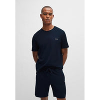 BOSS-Luxe Jersey Crew-Neck Loungewear T-Shirt, Navy-UNDERU