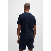 BOSS-Luxe Jersey Crew-Neck Loungewear T-Shirt, Navy-UNDERU