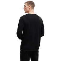 BOSS-Stretch Cotton Long-Sleeve T-Shirt, Black-UNDERU