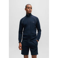 BOSS-Mix & Match Zip-Thru Loungewear Track Jacket, Navy-UNDERU