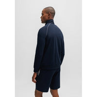 BOSS-Mix & Match Zip-Thru Loungewear Track Jacket, Navy-UNDERU