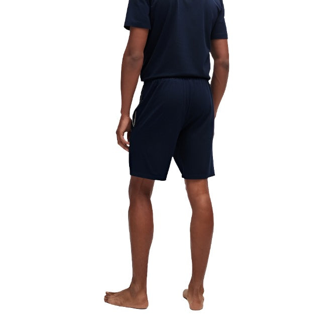 BOSS-Stretch Cotton Lounge Shorts, Navy-UNDERU