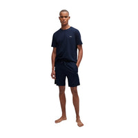 BOSS-Stretch Cotton Lounge Shorts, Navy-UNDERU