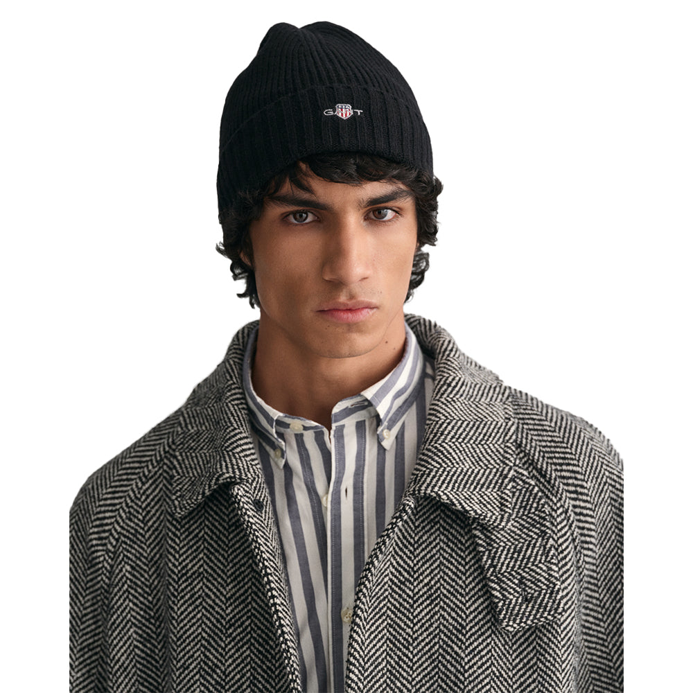 gant-mens-black-beanie-hat