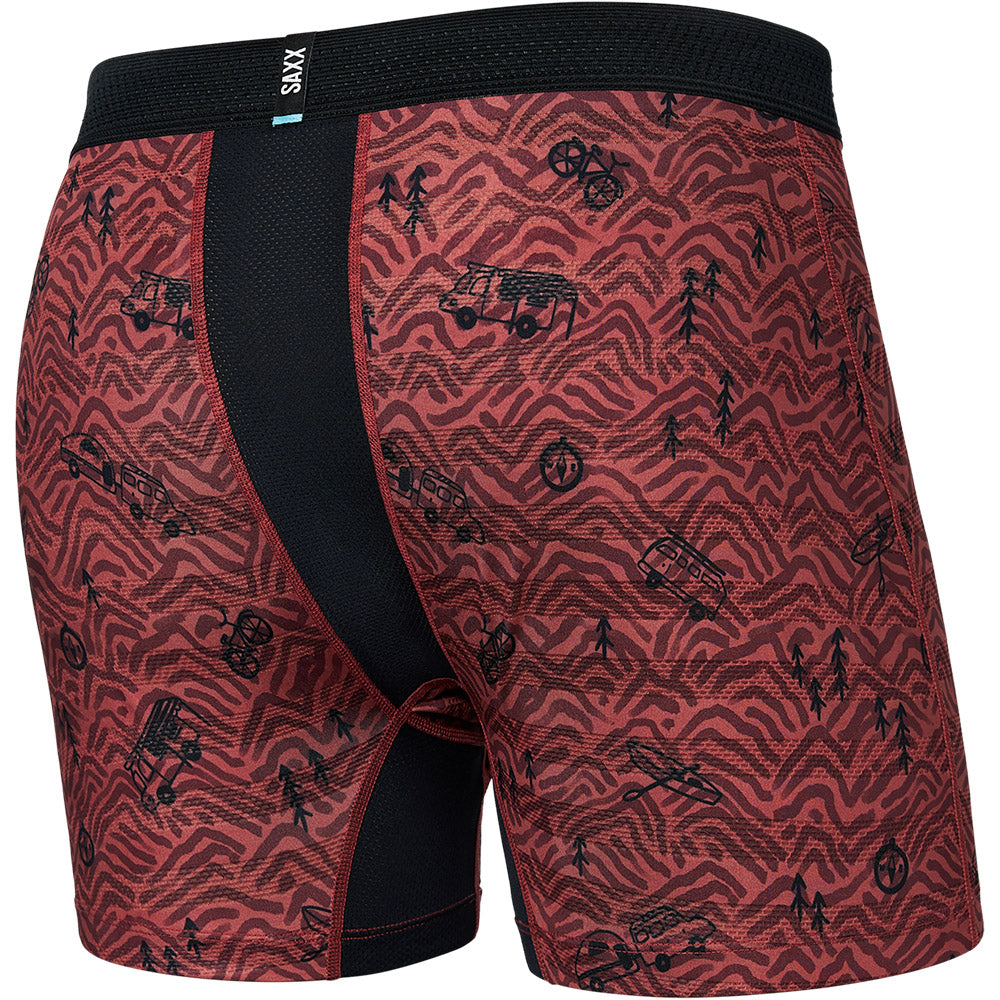 SAXX-Drop Temp Mesh Head For The Hills Boxer Brief, Red-UNDERU