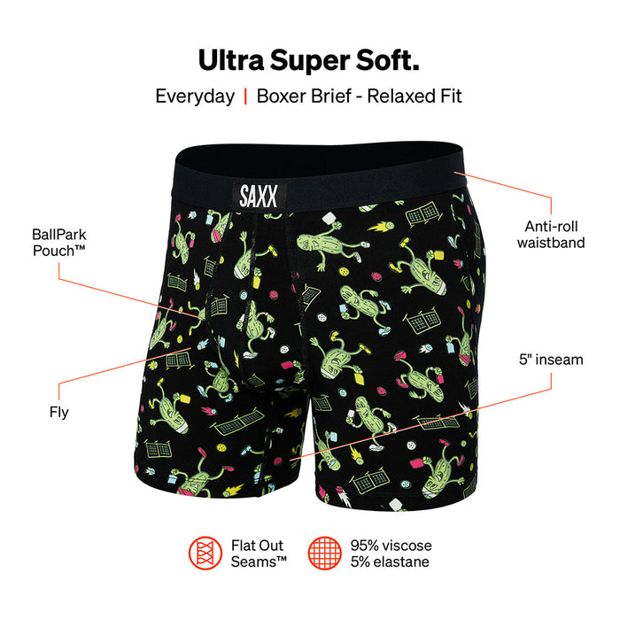 SAXX-Ultra Pickleball Boxer Brief, Black-UNDERU