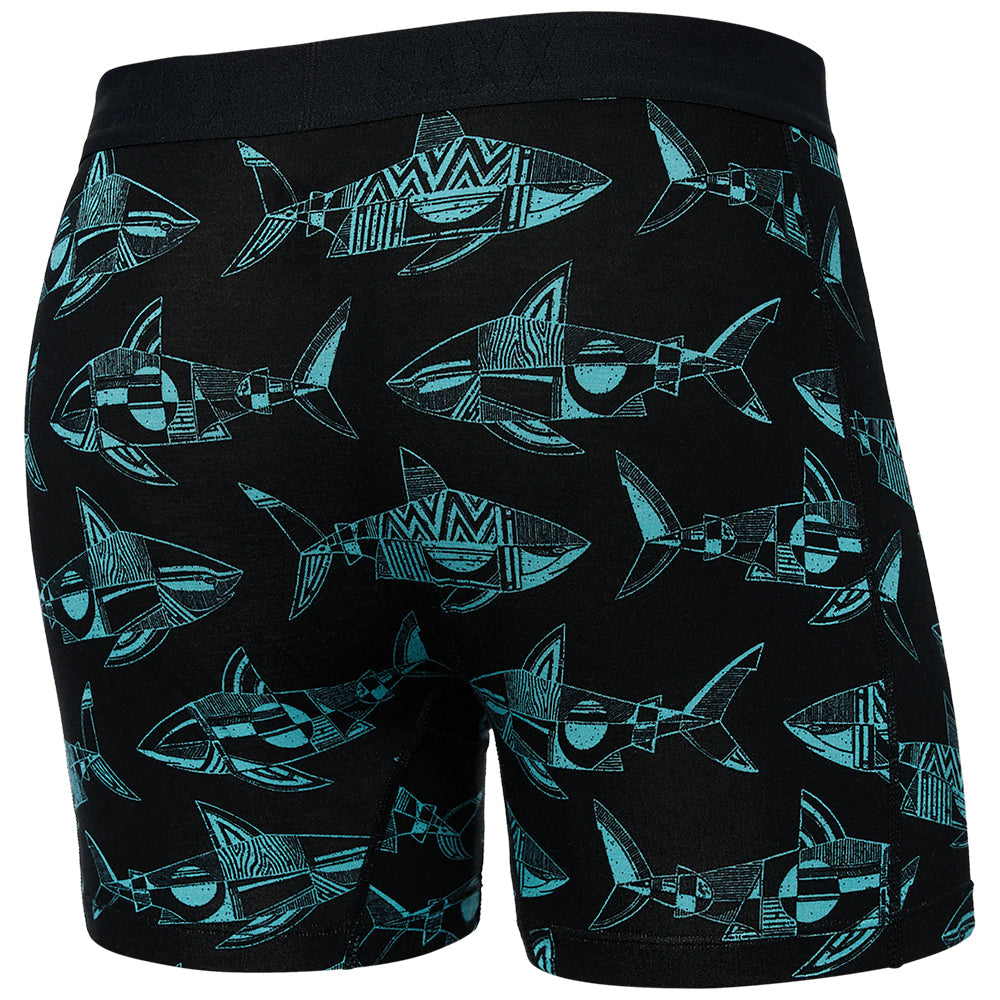 SAXX-Vibe Erik Abel Sharks Boxer Brief, Blue-UNDERU