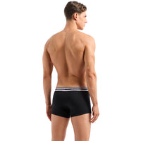 Emporio Armani-Shiny Logo Boxer Trunk, Black-UNDERU