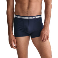 GANT-3-Pack Core Boxer Trunks, Marine-UNDERU