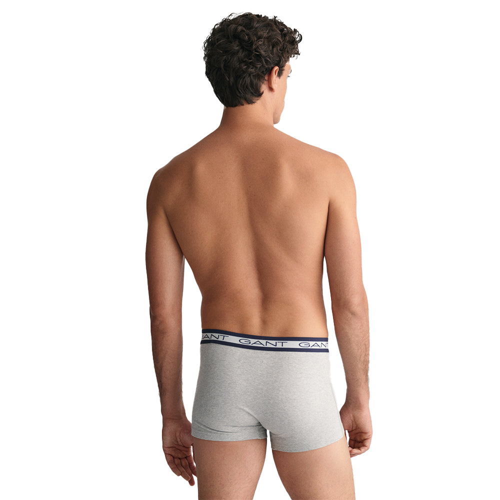 GANT-3-Pack Core Boxer Trunks, Light Grey Melange-UNDERU