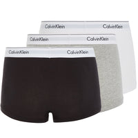 Calvin Klein-3-Pack Modern Cotton Boxer Trunks, Black/Grey/White-UNDERU