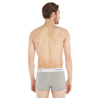 Calvin Klein-3-Pack Modern Cotton Boxer Trunks, Black/Grey/White-UNDERU